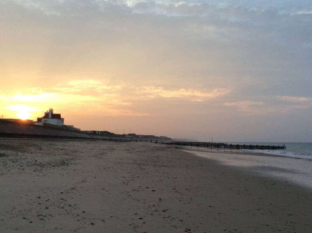 Walcott beach sunset
